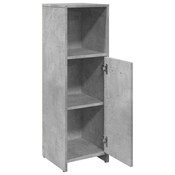 badeværelsesskab 30x30x95 cm konstrueret træ betongrå