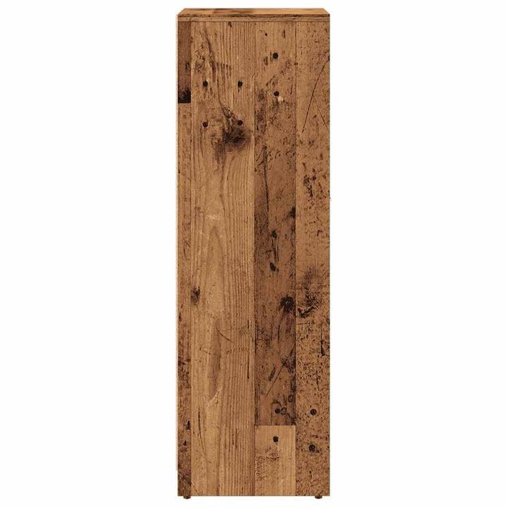 badeværelsesskab 30x30x95 cm konstrueret træ antikt træ