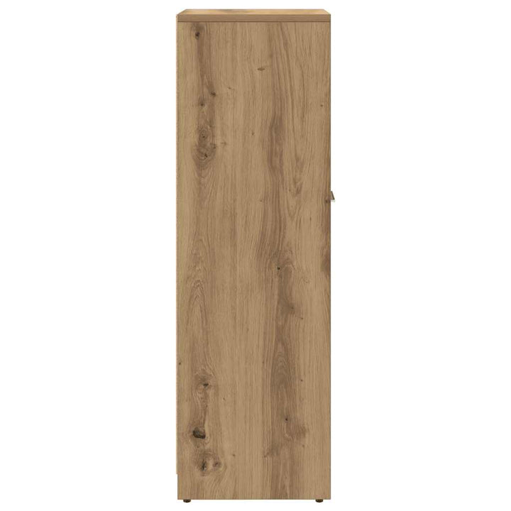 badeværelsesskab 30x30x95 cm konstrueret træ egetræsfarvet