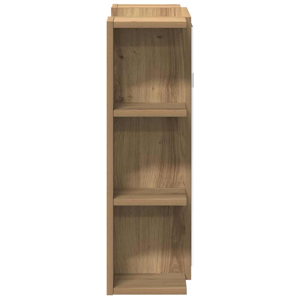 badeværelsesskab med spejl 80x20,5x64 cm konstrueret træ