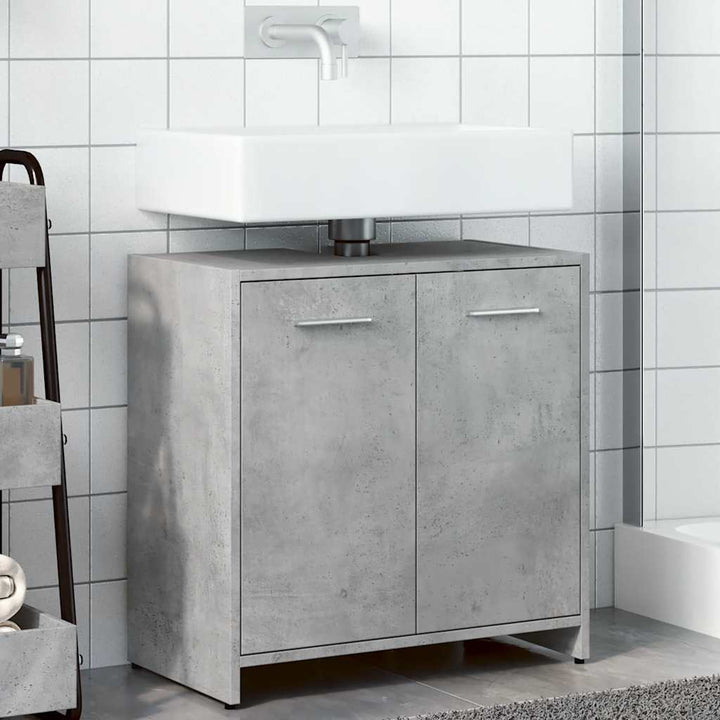 underskab til håndvask 60x33x60 cm konstrueret træ betongrå