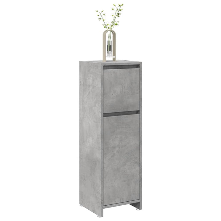 badeværelsesskab 30x30x95 cm konstrueret træ betongrå
