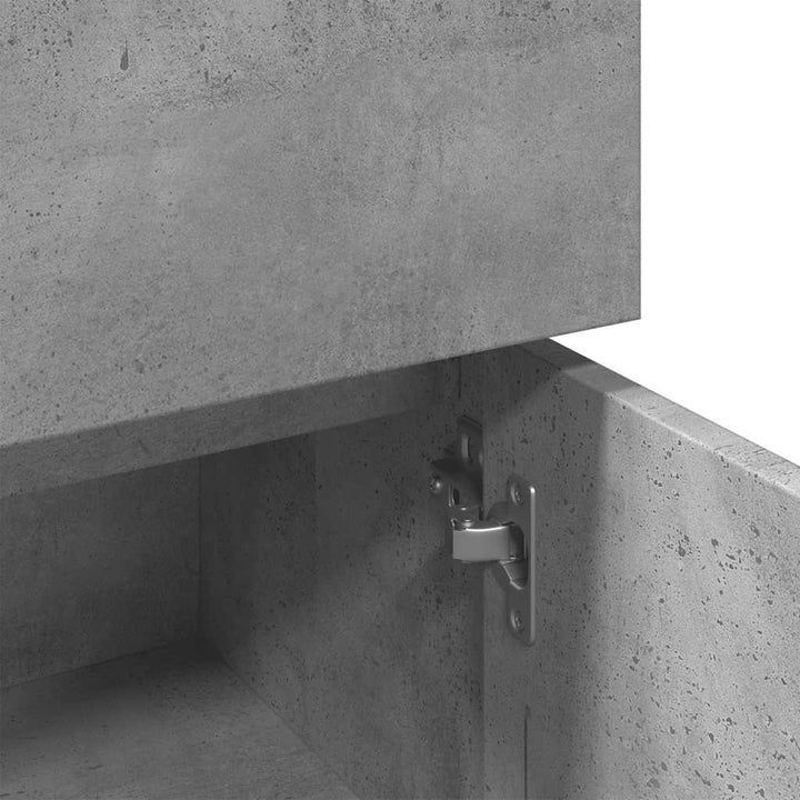 badeværelsesskab 30x30x95 cm konstrueret træ betongrå