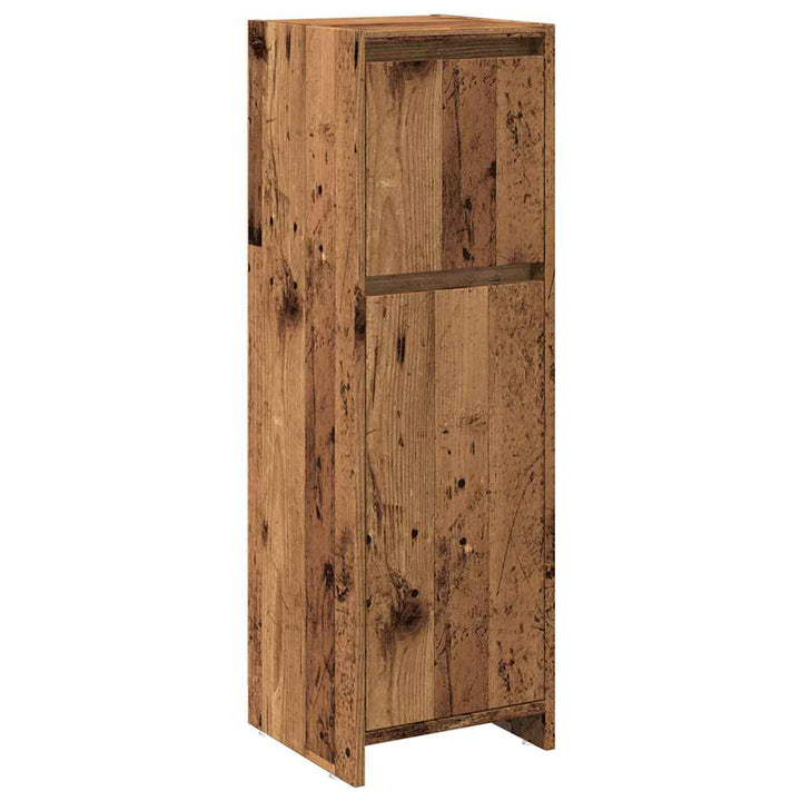 badeværelsesskab 30x30x95 cm konstrueret træ antikt træ
