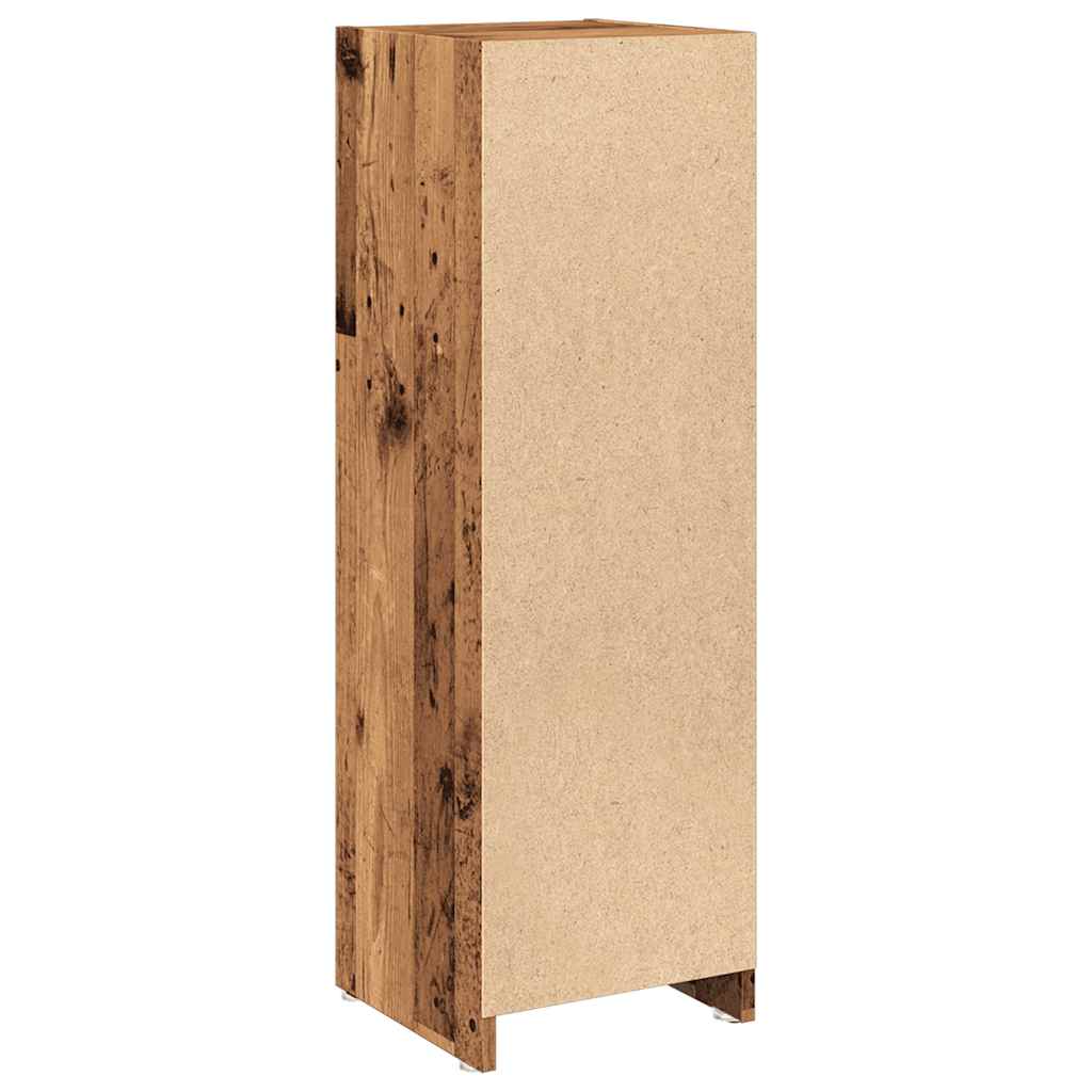 badeværelsesskab 30x30x95 cm konstrueret træ antikt træ