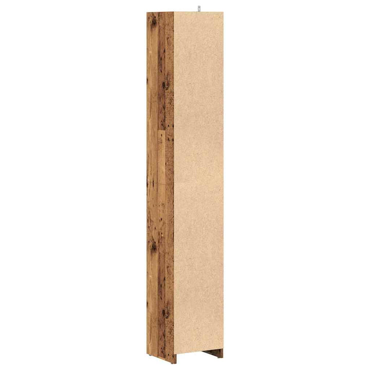 badeværelsesskab 30x30x183,5 cm konstrueret træ antikt træ