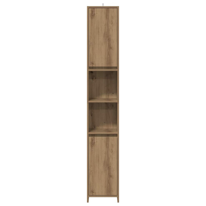 badeværelsesskab 30x30x183,5 cm konstrueret træ kunsteg