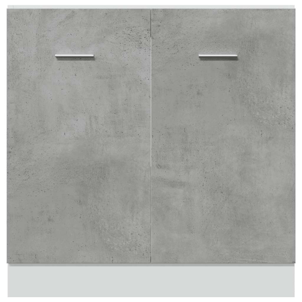 bundskab til vask "Lyon" betongrå 80x46x81,5 cm konstrueret træ