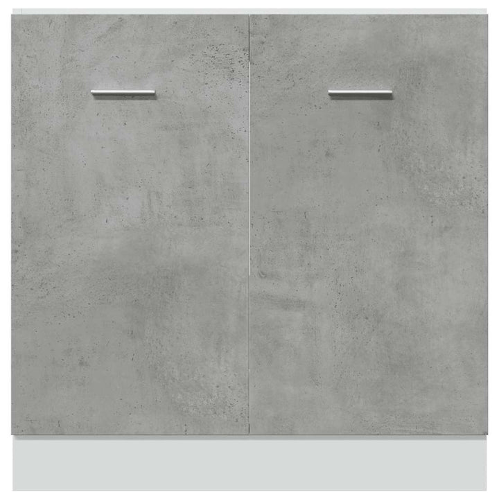 bundskab til vask "Lyon" betongrå 80x46x81,5 cm konstrueret træ