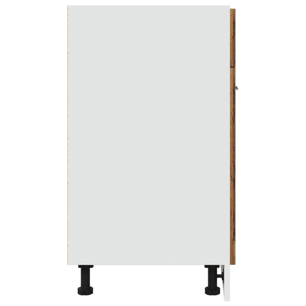 skuffebundskab "Lyon" gammelt træ 60x46x81,5 cm konstrueret træ