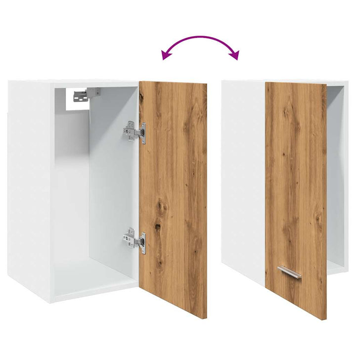 hængeskab "Lyon" håndlavet eg 30x31x60 cm konstrueret træ