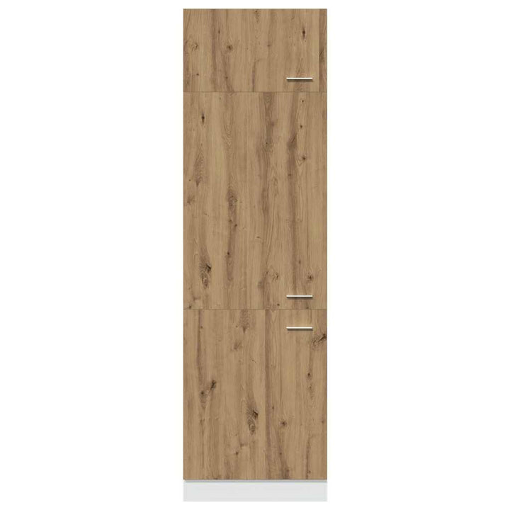 køleskabsskab "Lyon" håndlavet eg 60x57x207 cm konstrueret træ