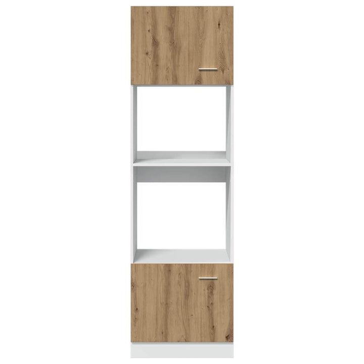 mikrobølgeovnsskab "Lyon" håndlavet eg 60x57x207 cm konstrueret træ