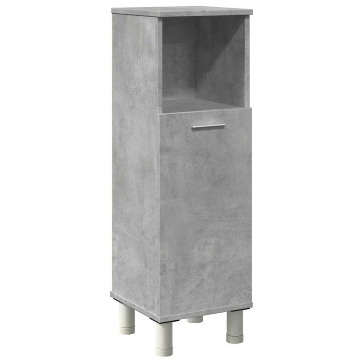 badeværelsesskab 30x30x95 cm konstrueret træ betongrå