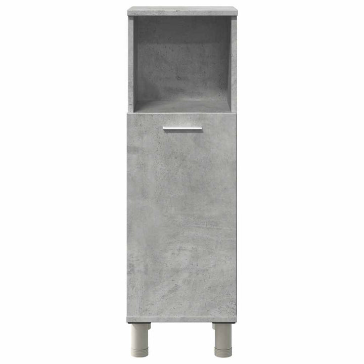 badeværelsesskab 30x30x95 cm konstrueret træ betongrå