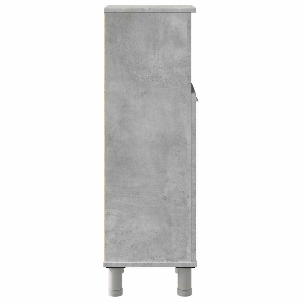 badeværelsesskab 30x30x95 cm konstrueret træ betongrå