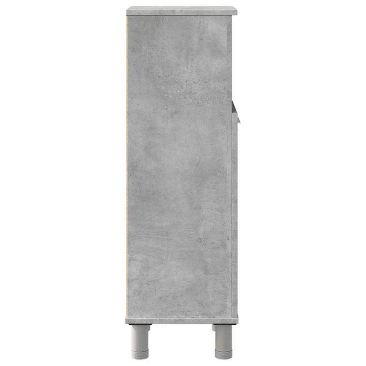 badeværelsesskab 30x30x95 cm konstrueret træ betongrå