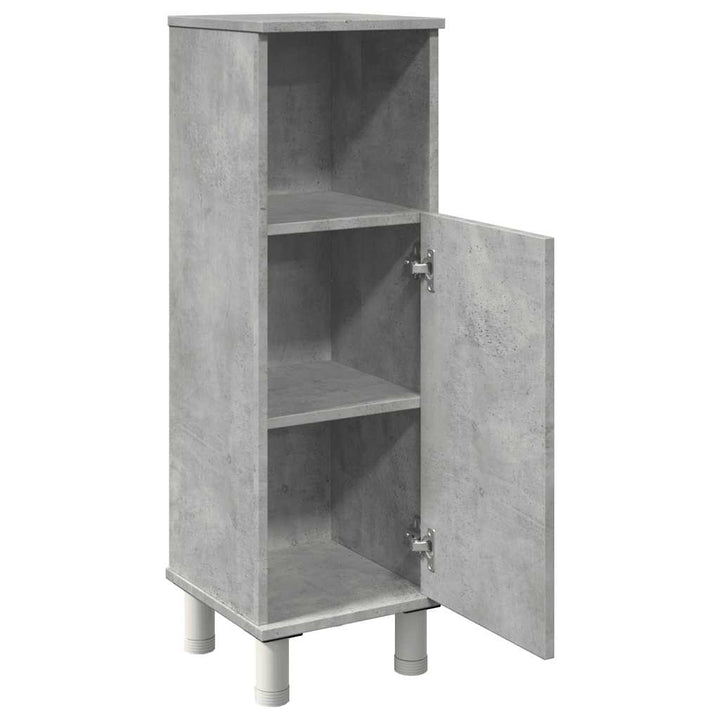 badeværelsesskab 30x30x95 cm konstrueret træ betongrå