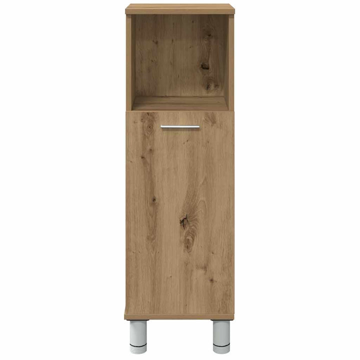 badeværelsesskab 30x30x95 cm konstrueret træ egetræsfarvet