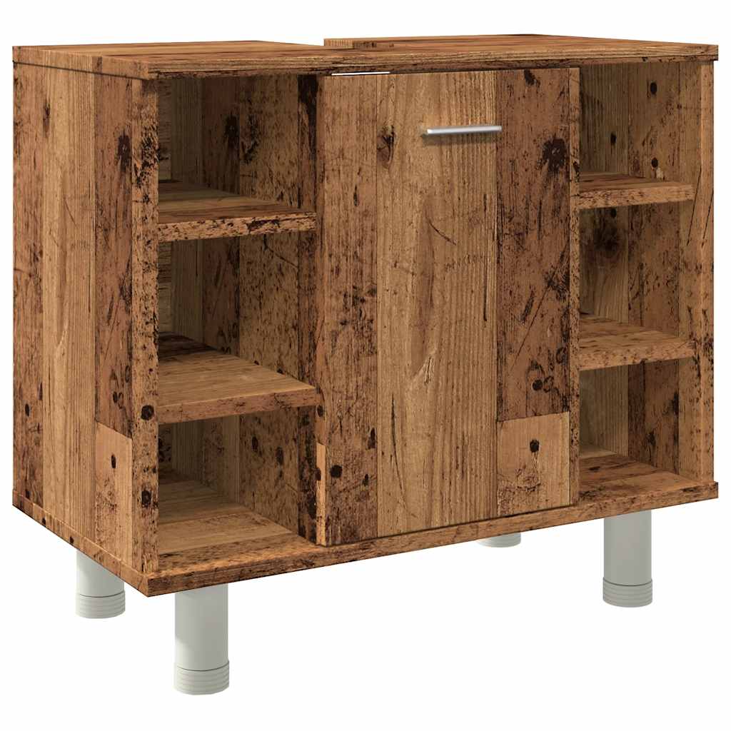 badeværelsesskab 60x32x53,5 cm spånplade gammelt træ