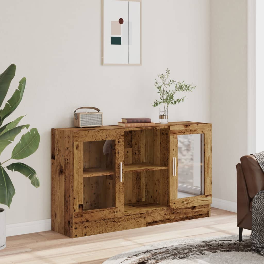 skænk 120x30,5x70 cm konstrueret træ antikt træ