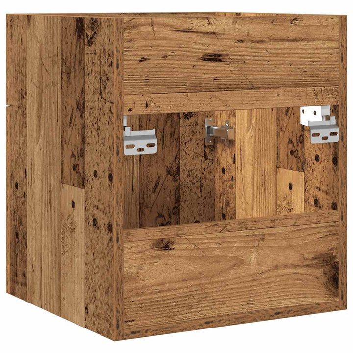 badeværelsesvaskeskab 41x38,5x46 cm konstrueret træ antikt træ