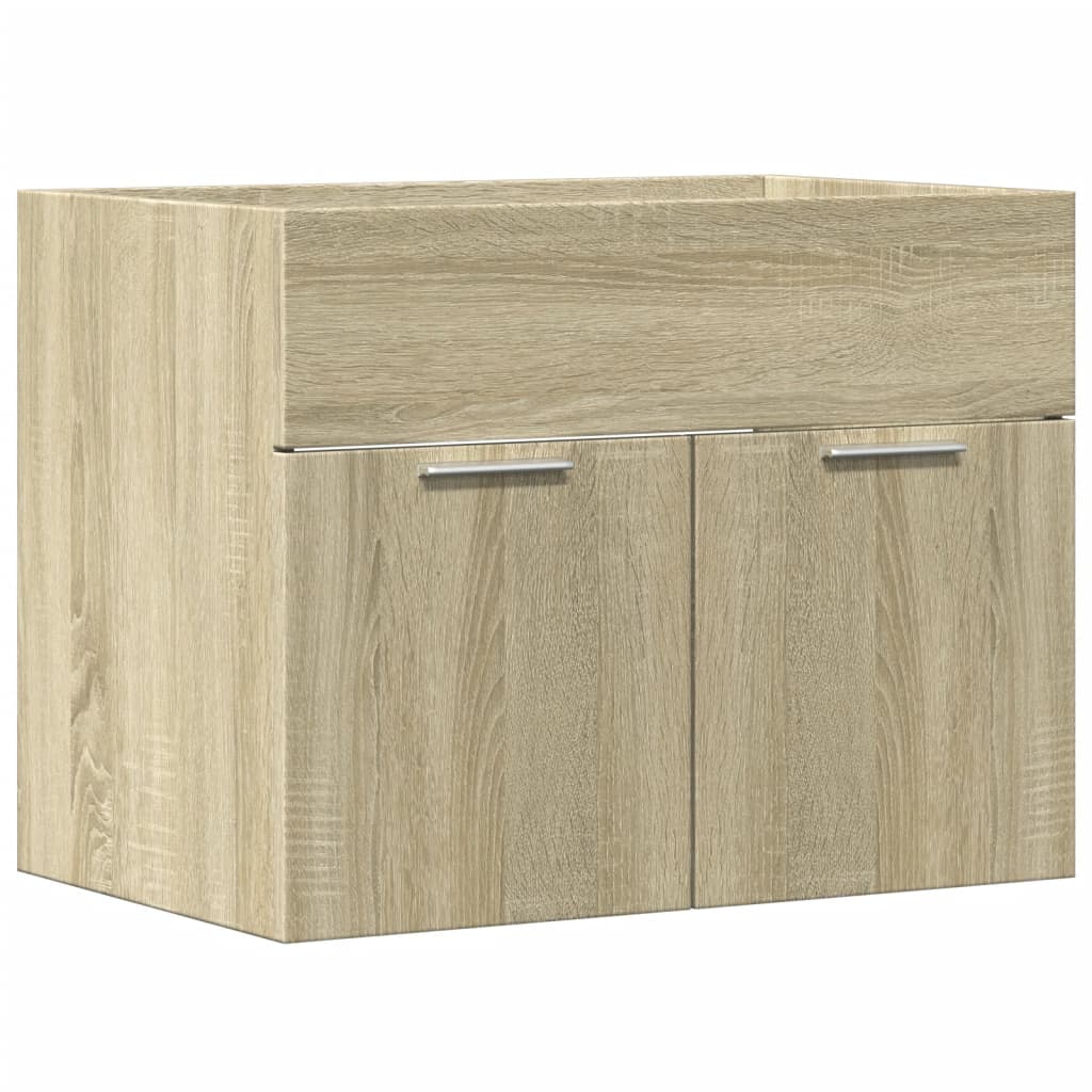 skab til håndvask 60x38,5x46 cm konstrueret træ sonoma-eg