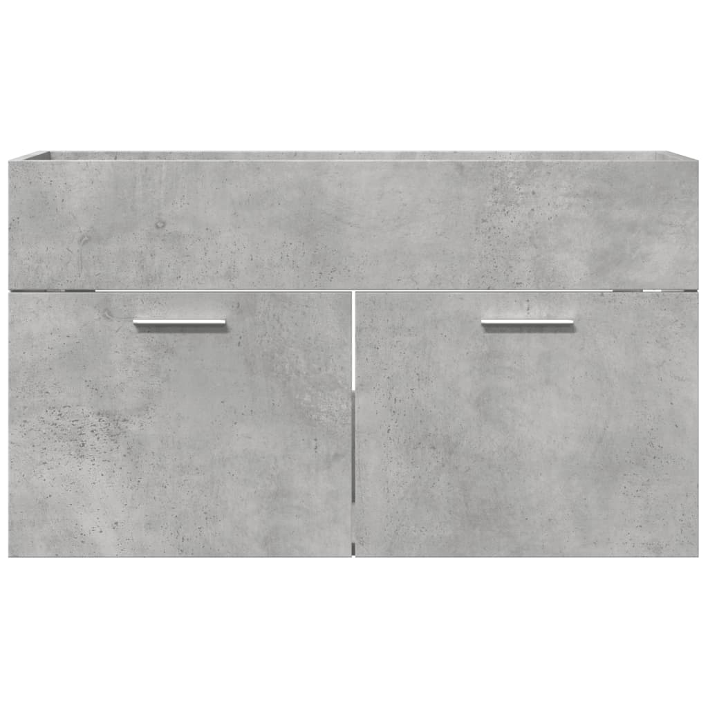 skab til håndvask 80x38,5x46 cm konstrueret træ betongrå