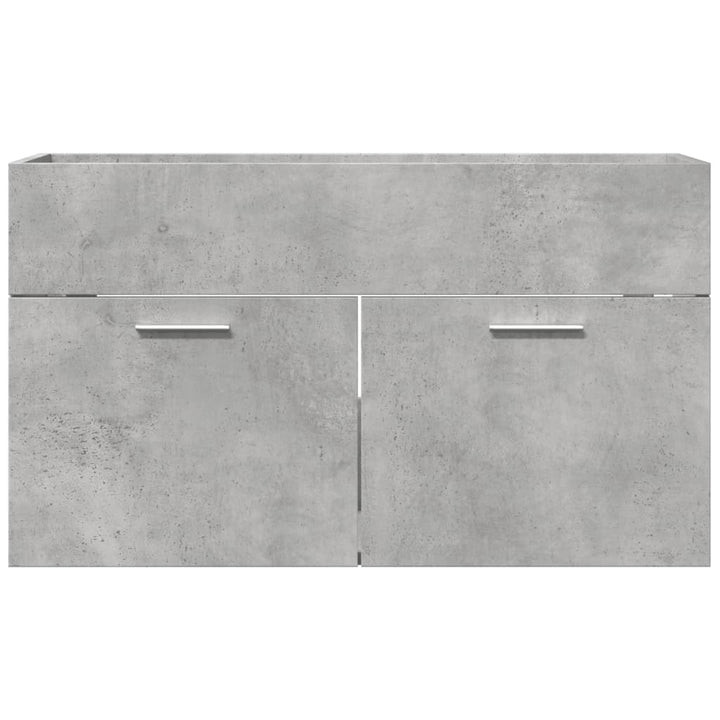 skab til håndvask 80x38,5x46 cm konstrueret træ betongrå