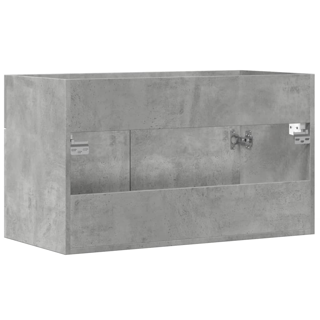 skab til håndvask 80x38,5x46 cm konstrueret træ betongrå