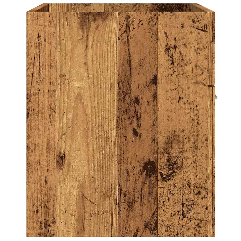 badeværelsesvaskeskab 80x38,5x46 cm konstrueret træ antikt træ