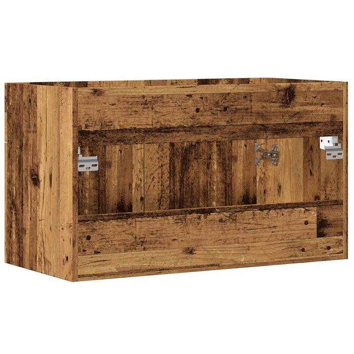 badeværelsesvaskeskab 80x38,5x46 cm konstrueret træ antikt træ