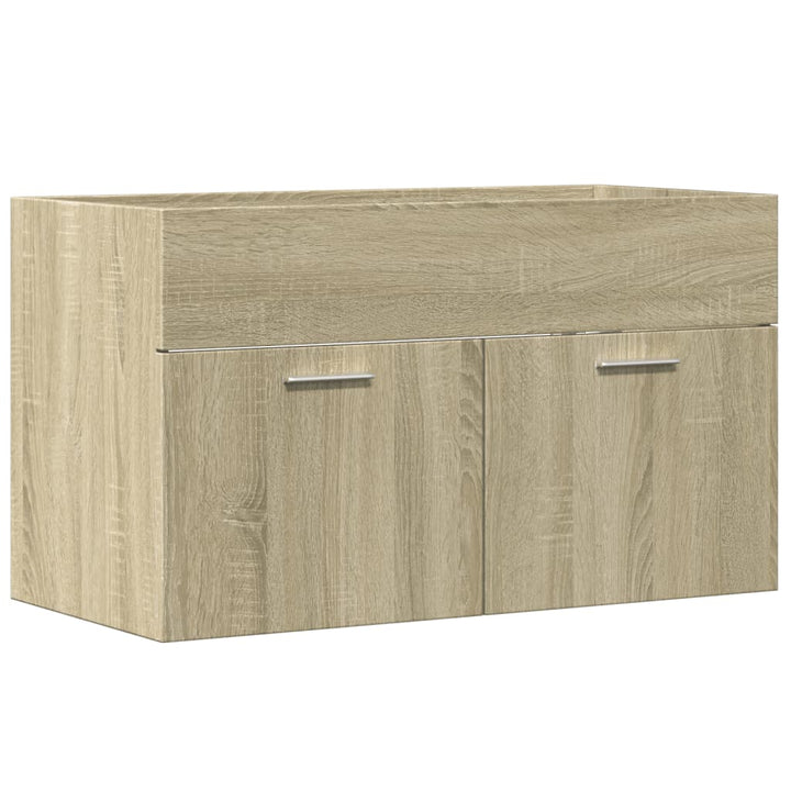 underskab til håndvask 90x38,5x46 cm konstrueret træ sonoma-eg