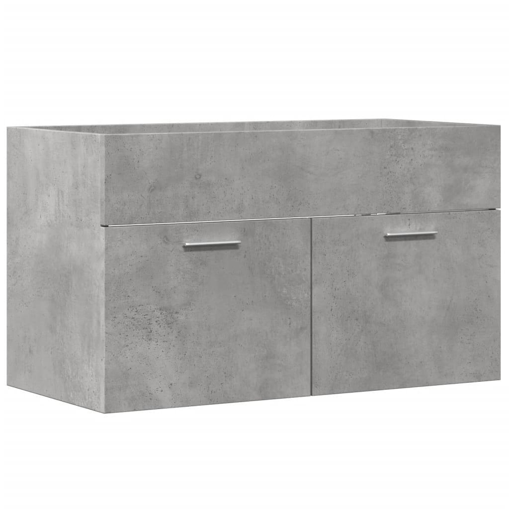 underskab til håndvask 90x38,5x46 cm konstrueret træ betongrå