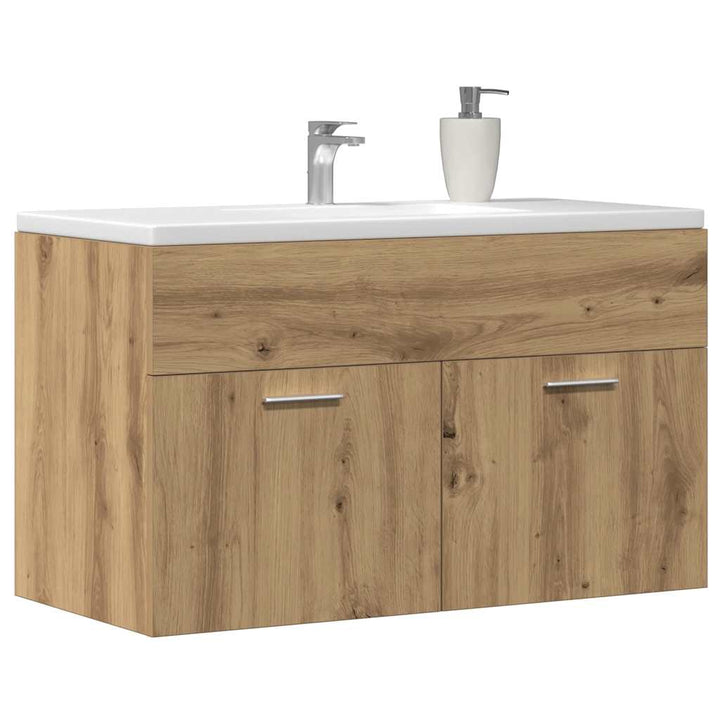 underskab til håndvask 90x38,5x46 cm konstrueret træ kunsteg