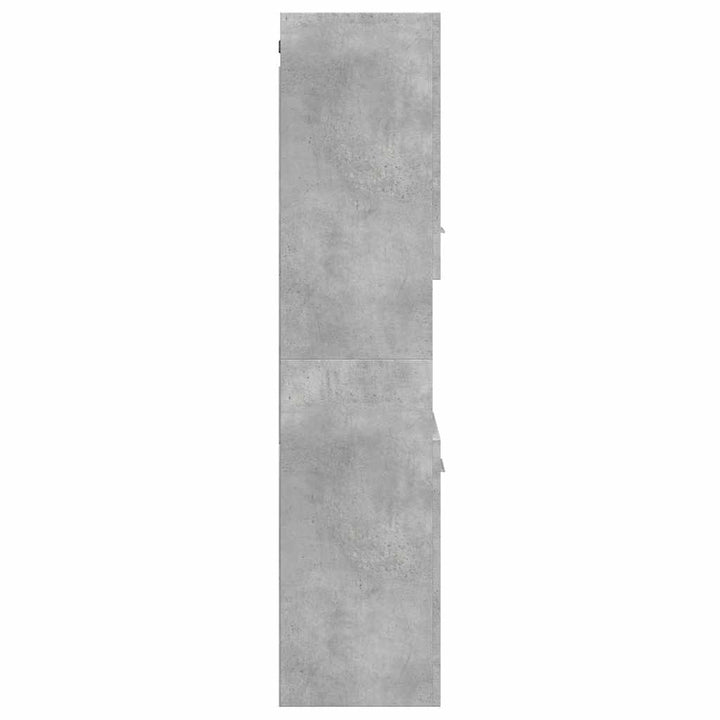 badeværelsesskab 30x30x130 cm væghængt konstrueret træ betongrå