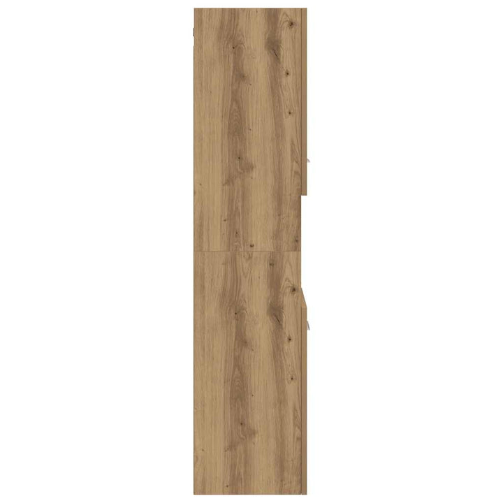 badeværelsesskab 30x30x130 cm væghængt konstrueret træ kunsteg