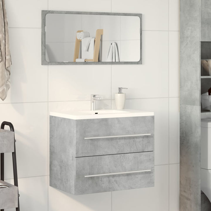 vaskeskab 60x38,5x48 cm konstrueret træ betongrå