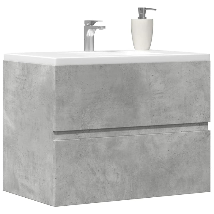 badeværelsesskab 60x38,5x45 cm konstrueret træ betongrå