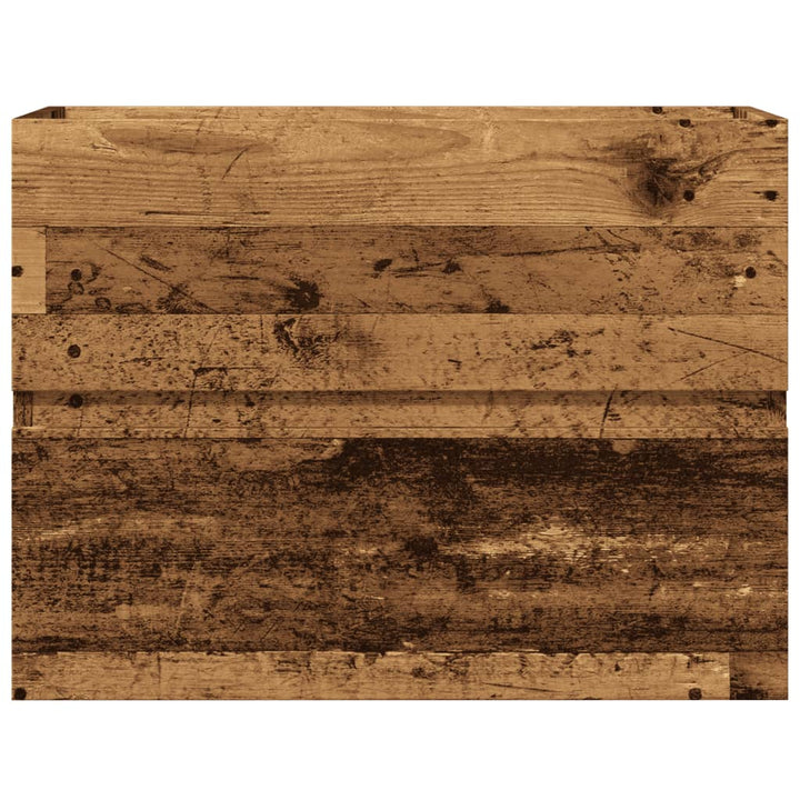 badeværelsesskab 60x38,5x45 cm konstrueret træ antikt træ