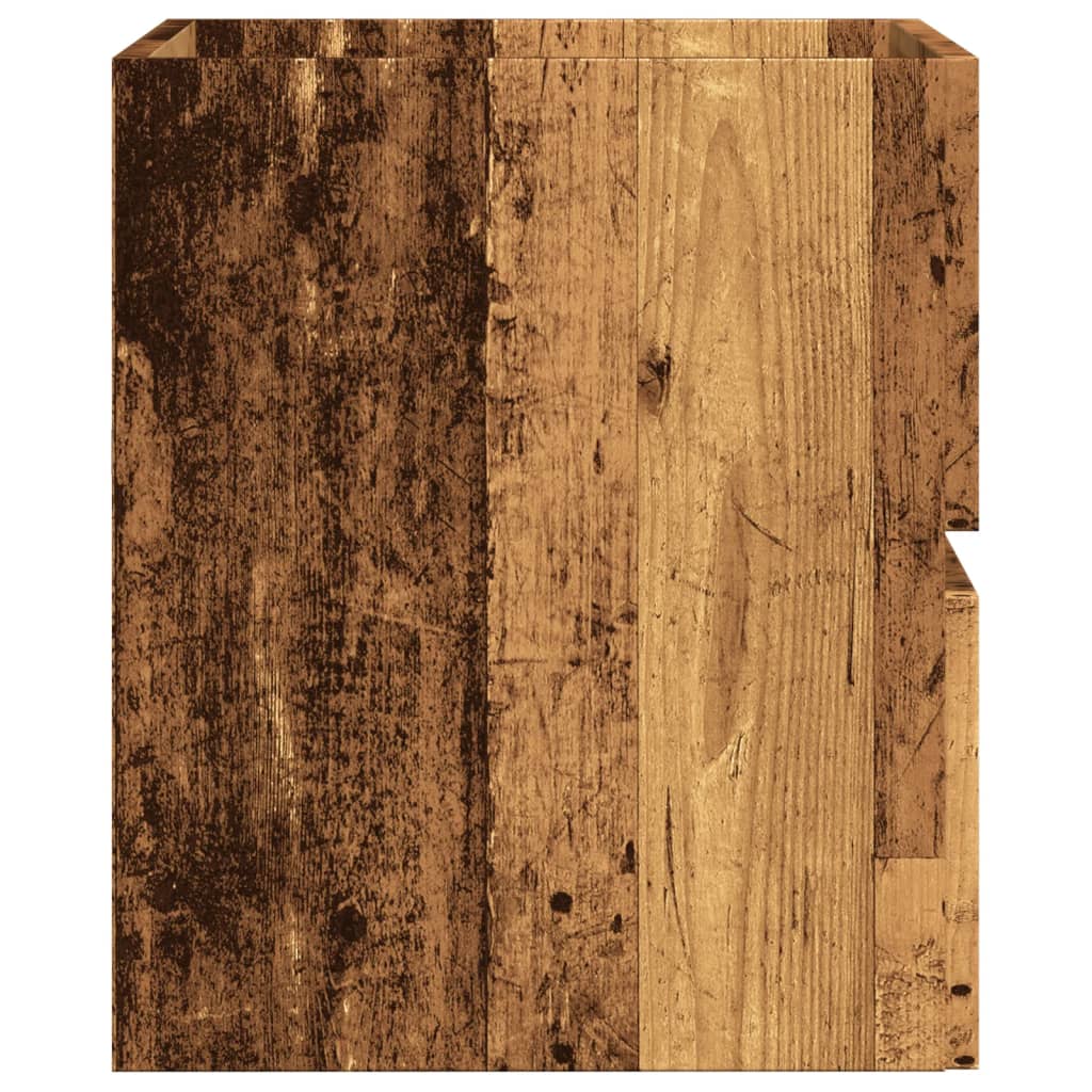 badeværelsesskab 60x38,5x45 cm konstrueret træ antikt træ