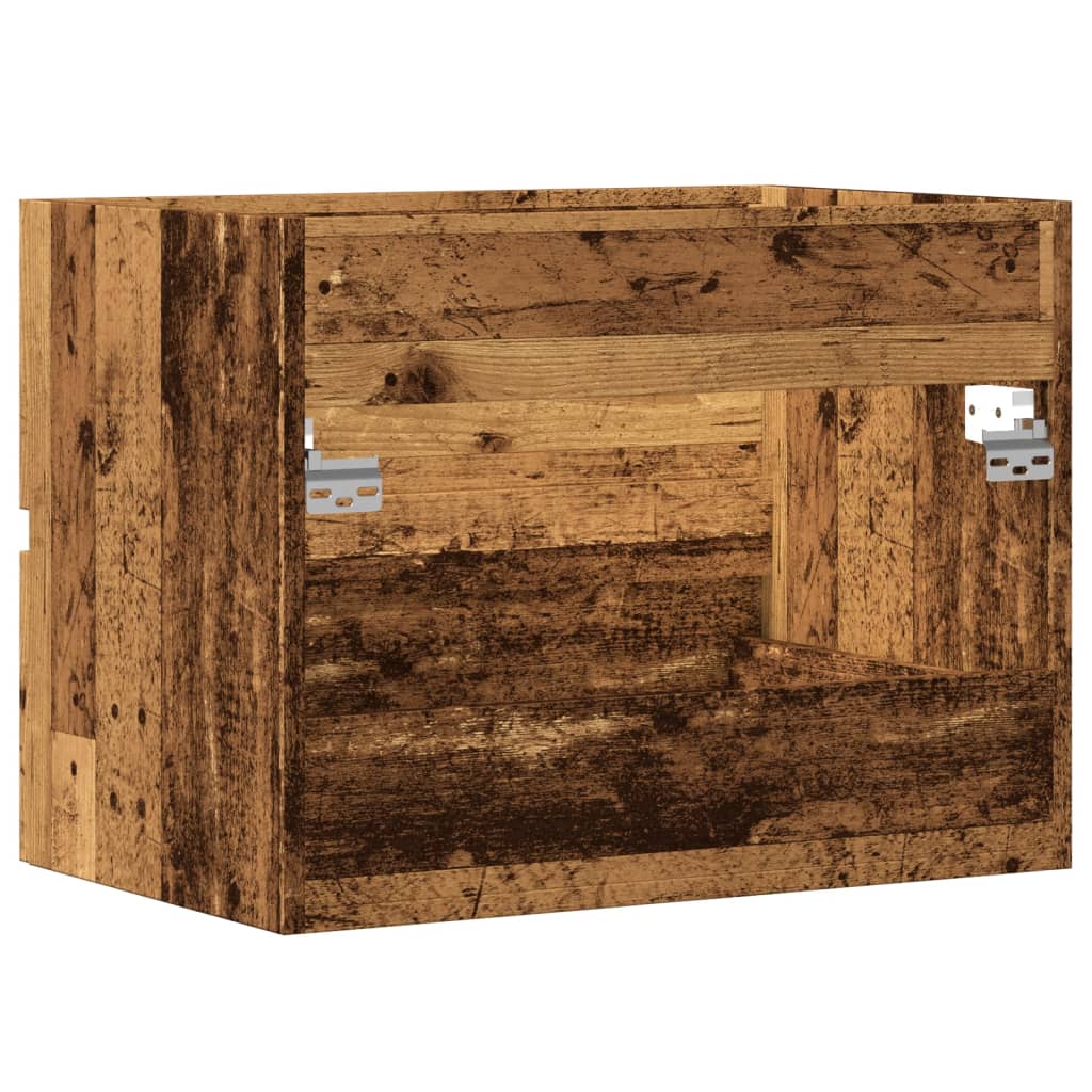 badeværelsesskab 60x38,5x45 cm konstrueret træ antikt træ