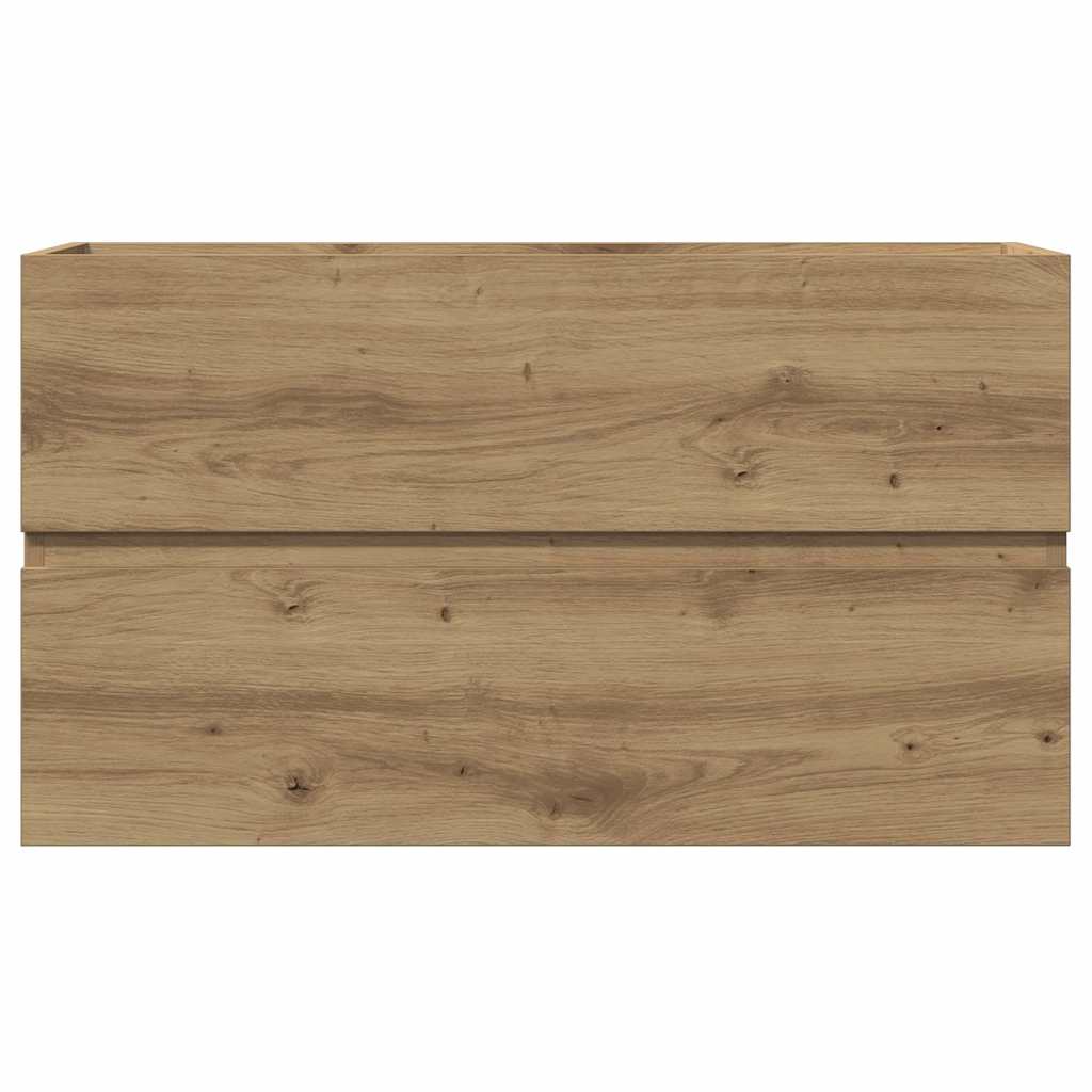 badeværelsesskab 80x38,5x45 cm væghængt konstrueret træ kunsteg