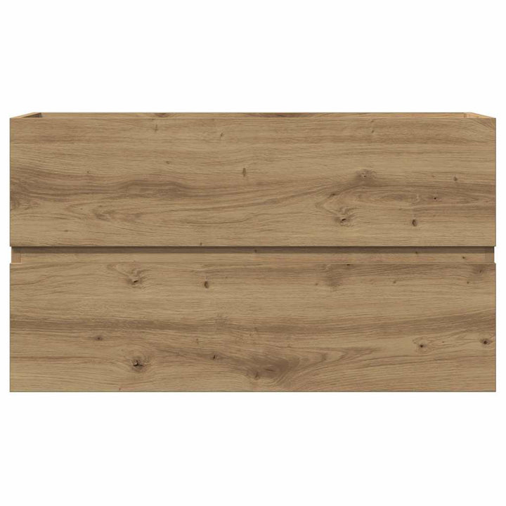 badeværelsesskab 80x38,5x45 cm væghængt konstrueret træ kunsteg