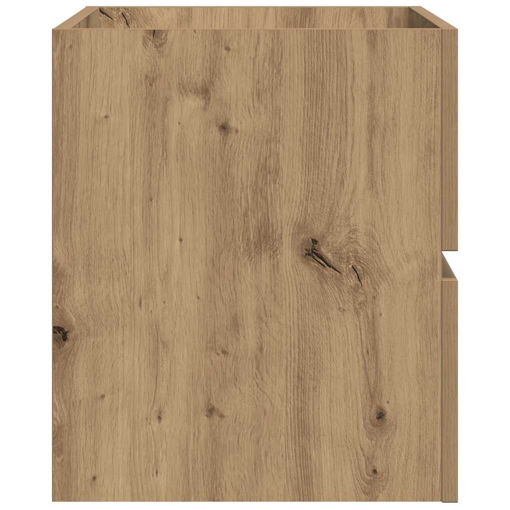 badeværelsesskab 80x38,5x45 cm væghængt konstrueret træ kunsteg