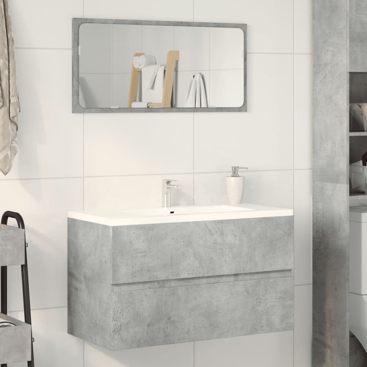 vaskeskab 90x38,5x45 cm konstrueret træ betongrå