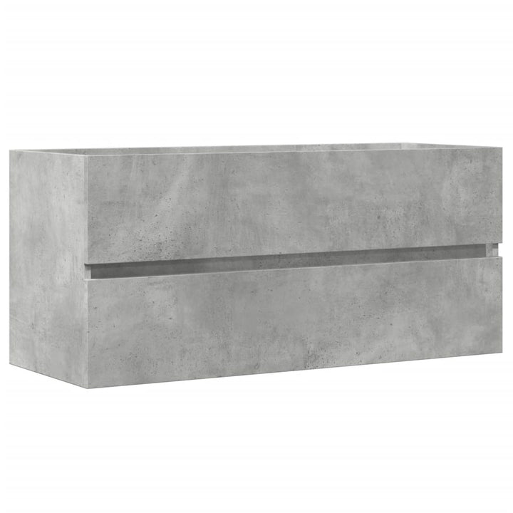 vaskeskab 100x38,5x45 cm konstrueret træ betongrå
