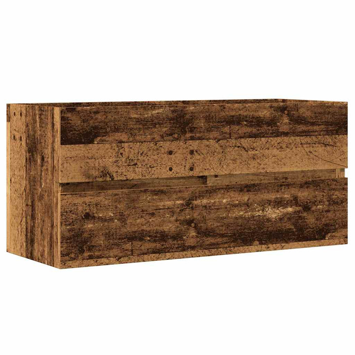 vaskeskab 100x38,5x45 cm konstrueret træ gammelt trælook