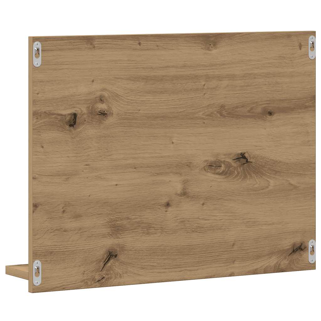 badeværelsesskab med spejl 60x10,5x45 cm kunsteg