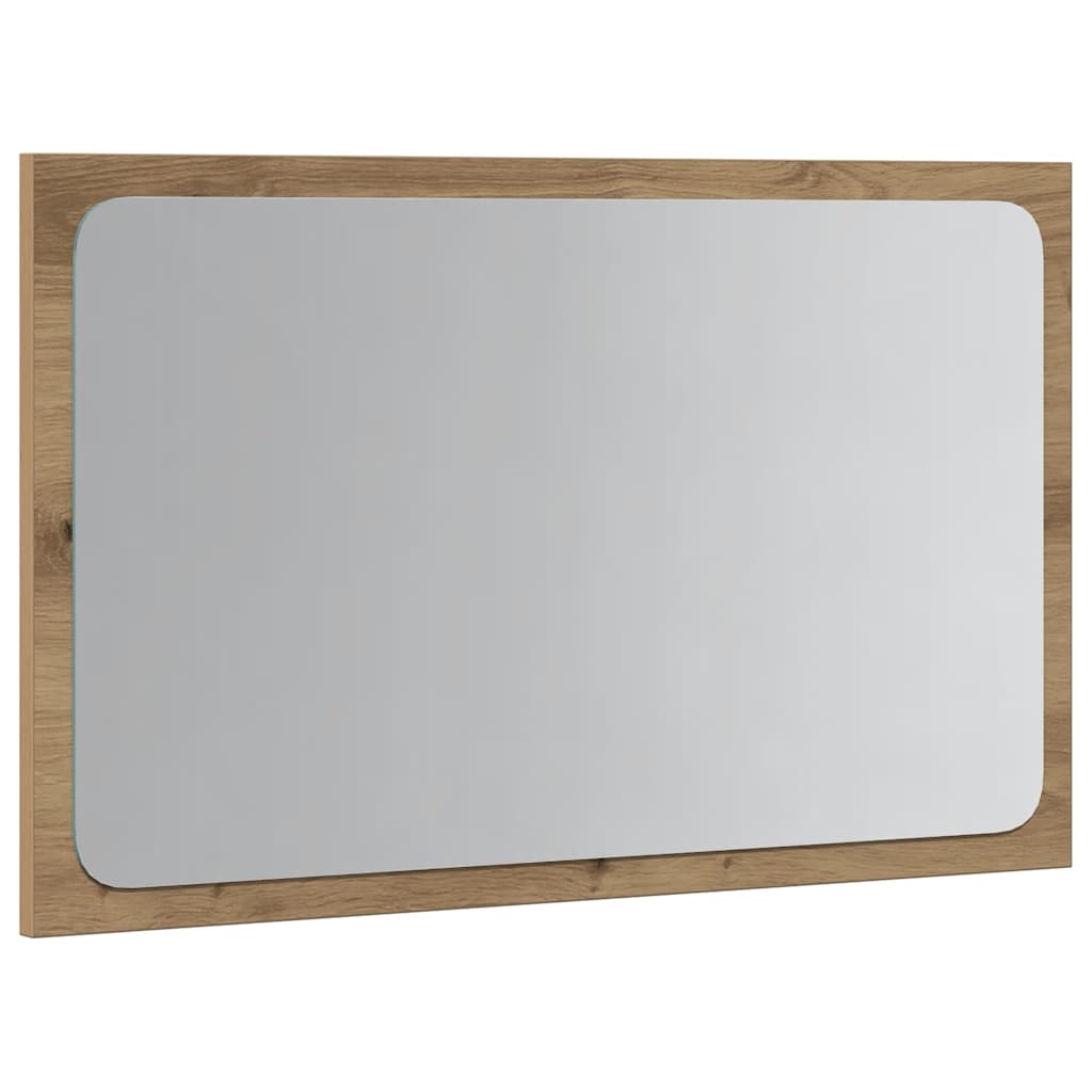 badeværelsesspejl med LED-lys 60x8,5x38 cm kunsteg